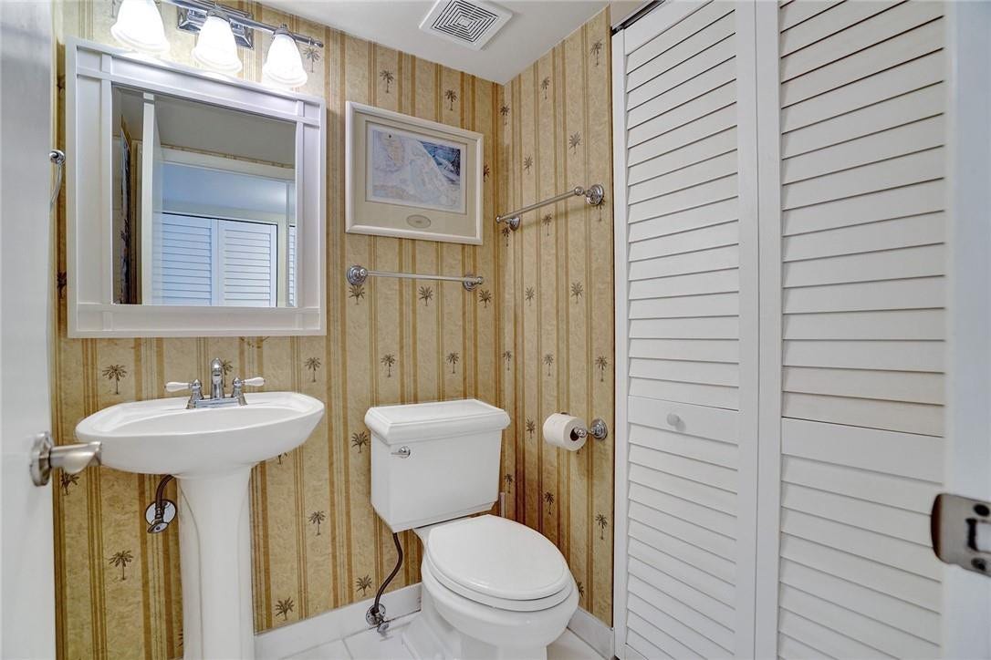 The half bathroom.
