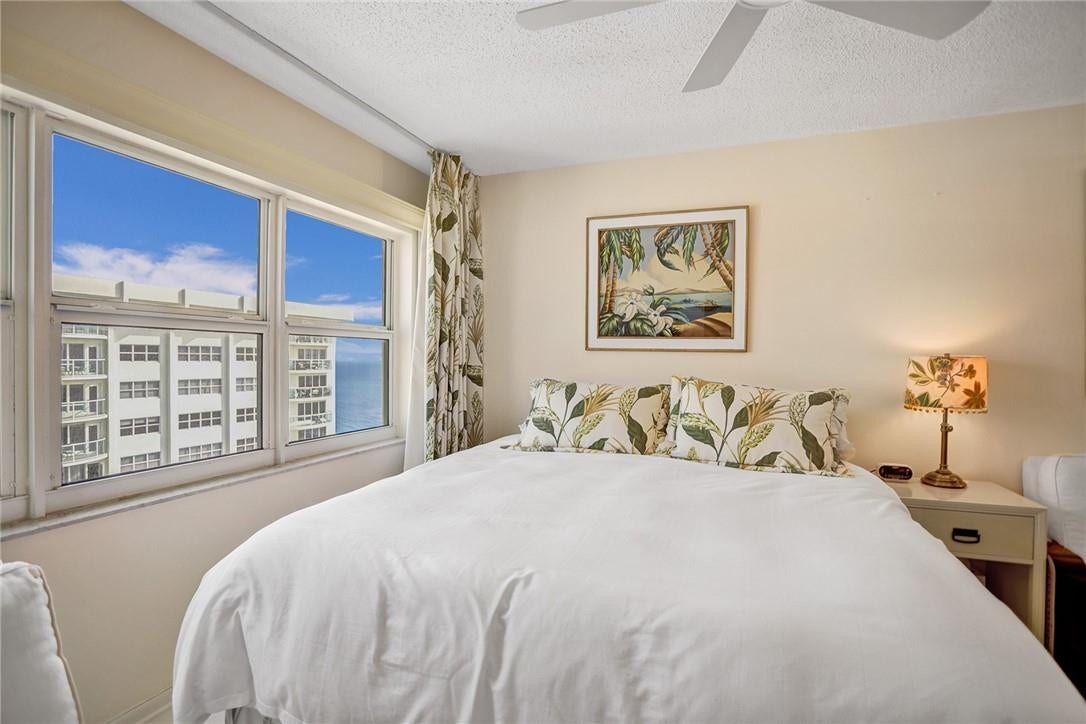 If you put this bed on the opposite wall, you will have an ocean view from your bed. Facing this way, you get a view of the lovely city lights at night.