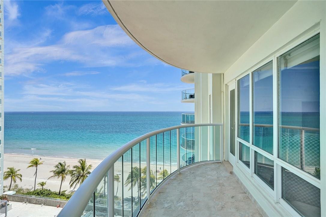 3400 Galt Ocean Drive, #703 S, Fort Lauderdale, FL 33308 The view from the balcony. The balcony overlooks the pool deck.