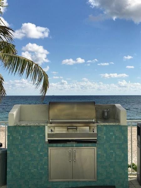 There are 2 bbq grills on the oceanfront lower deck.