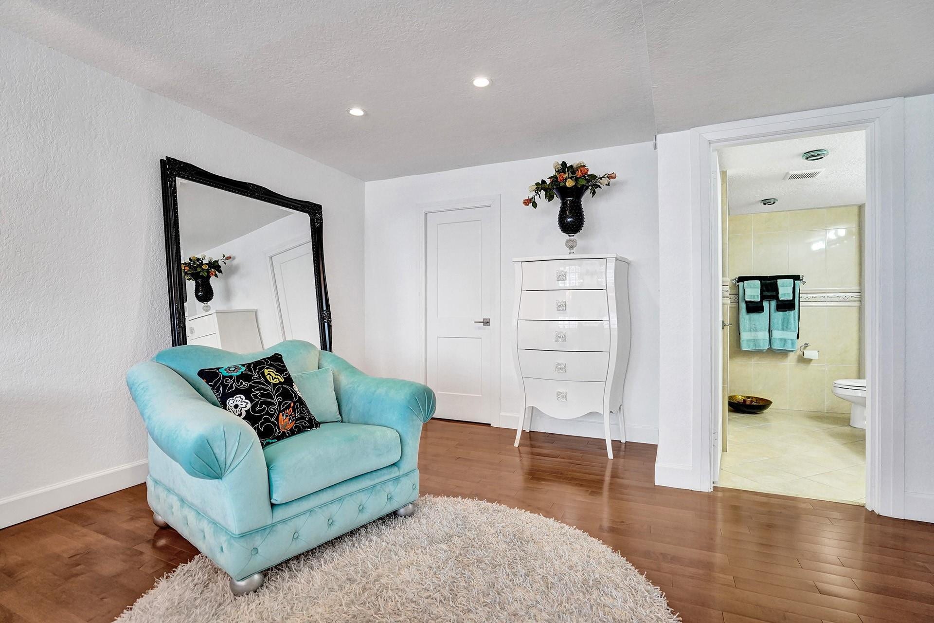 Sitting area in the main bedroom