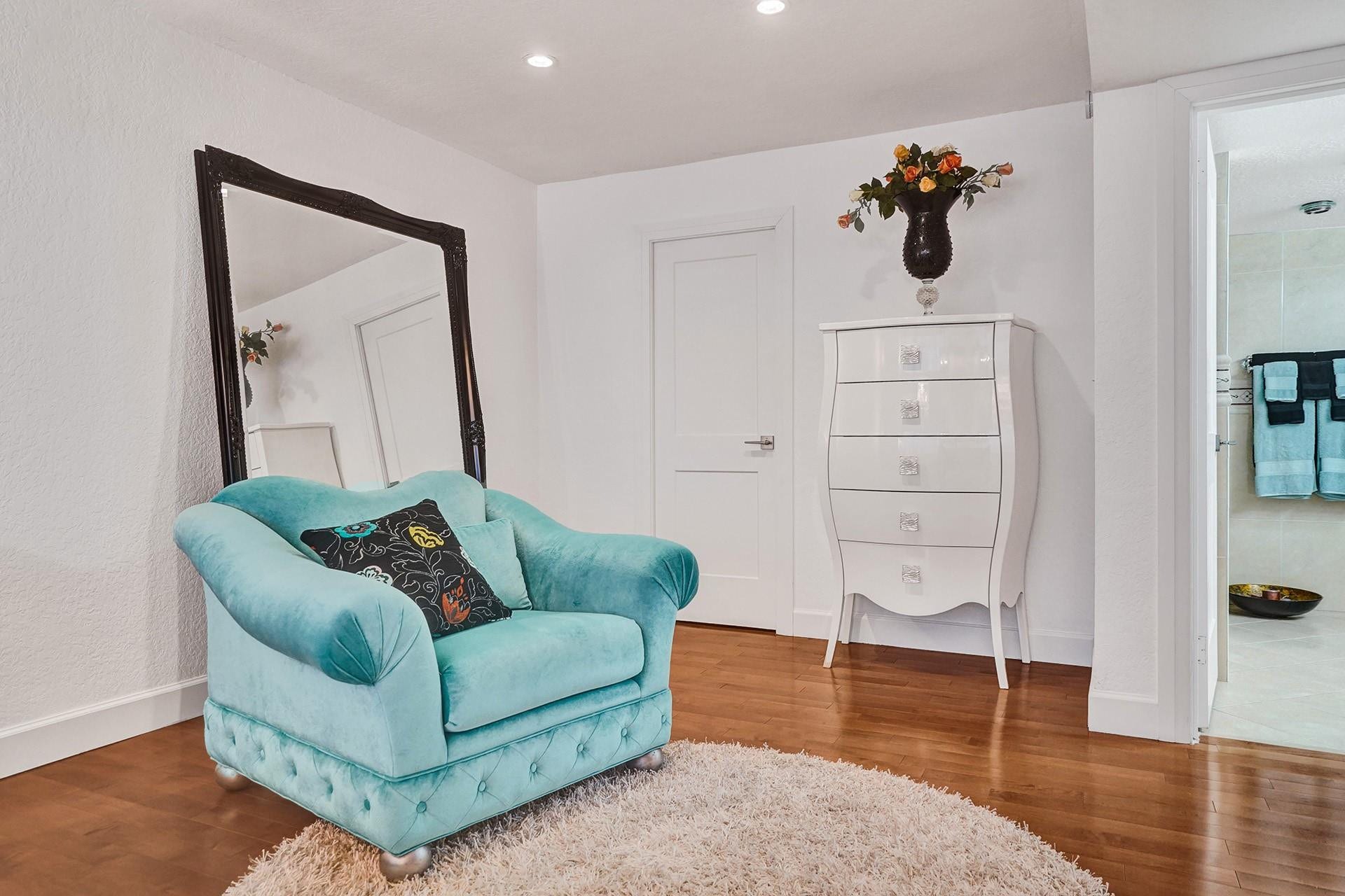 Sitting area in the main bedroom