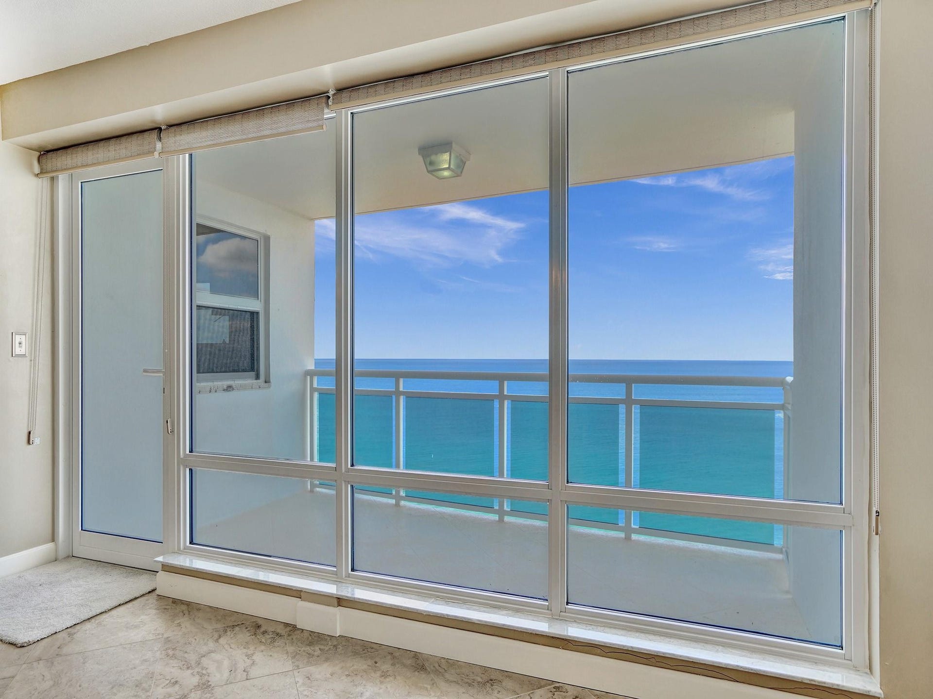 east facing balcony.