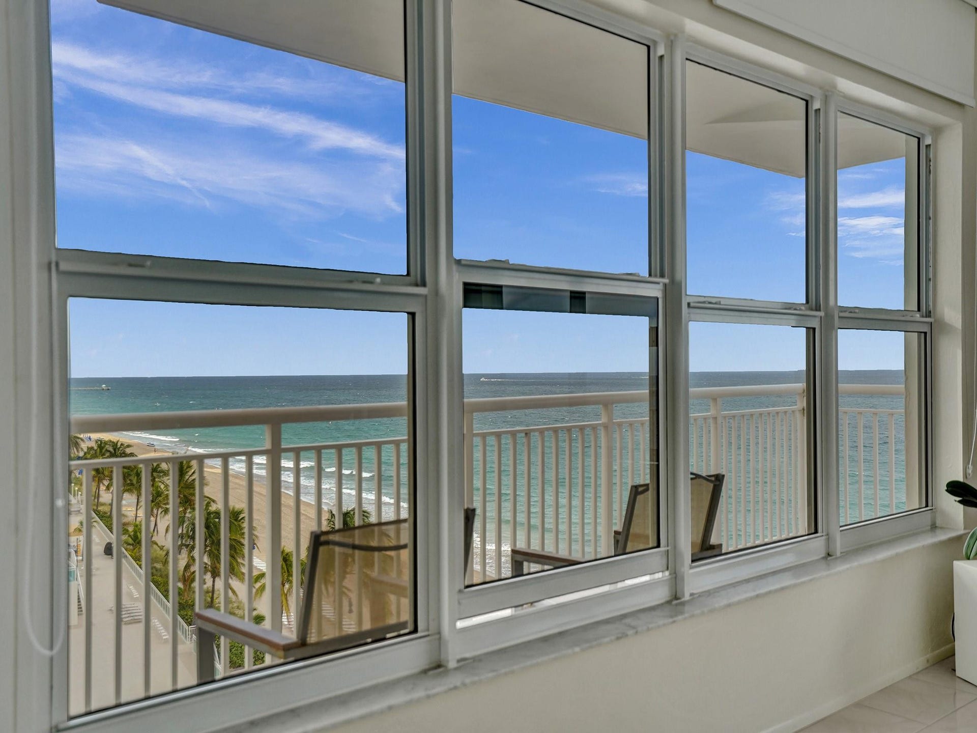3850 Galt Ocean Drive, #711, Fort Lauderdale, FL 33308 north east ocean view from the living room window