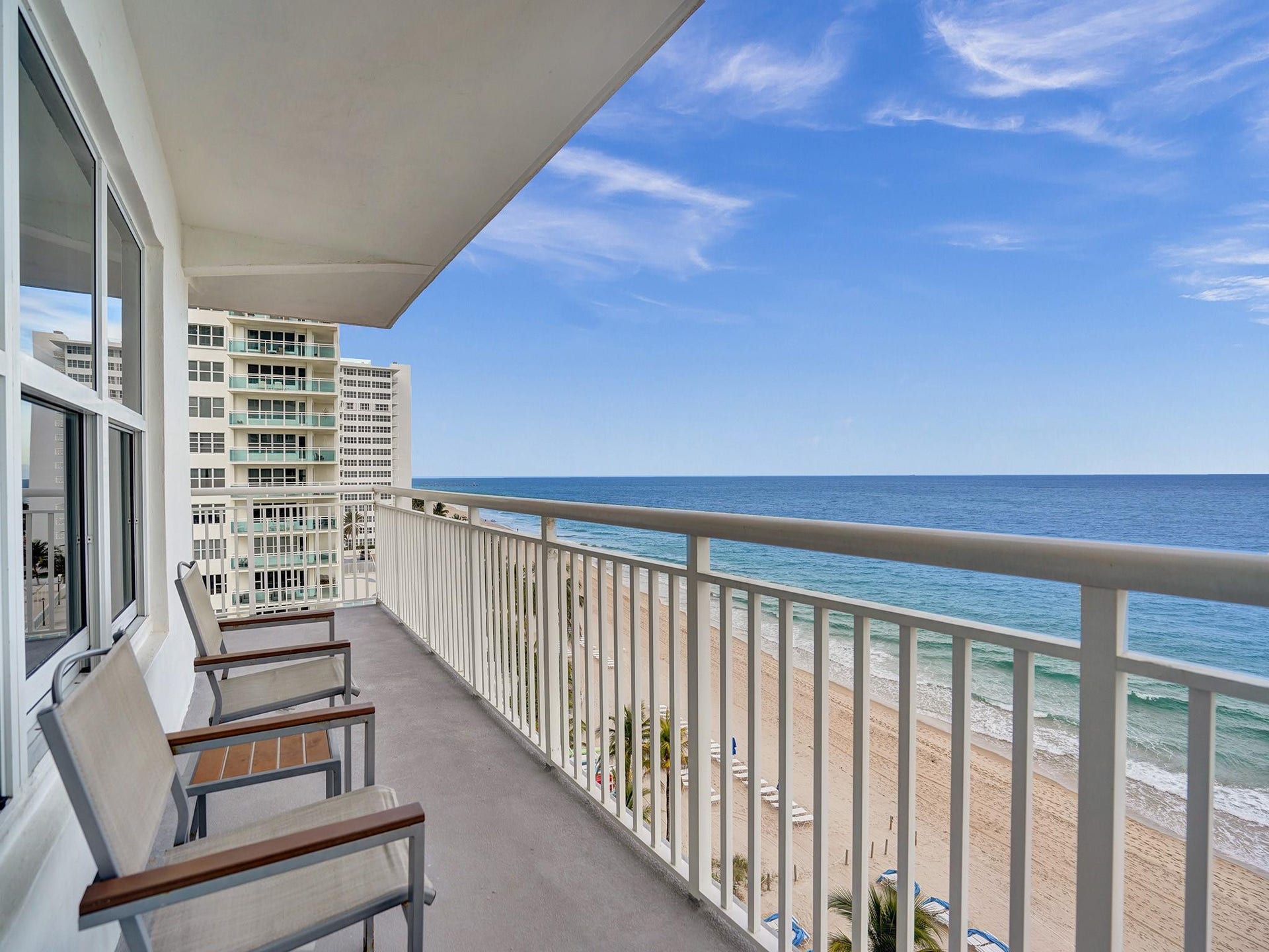 3850 Galt Ocean Drive, #711, Fort Lauderdale, FL 33308 balcony with direct ocean views