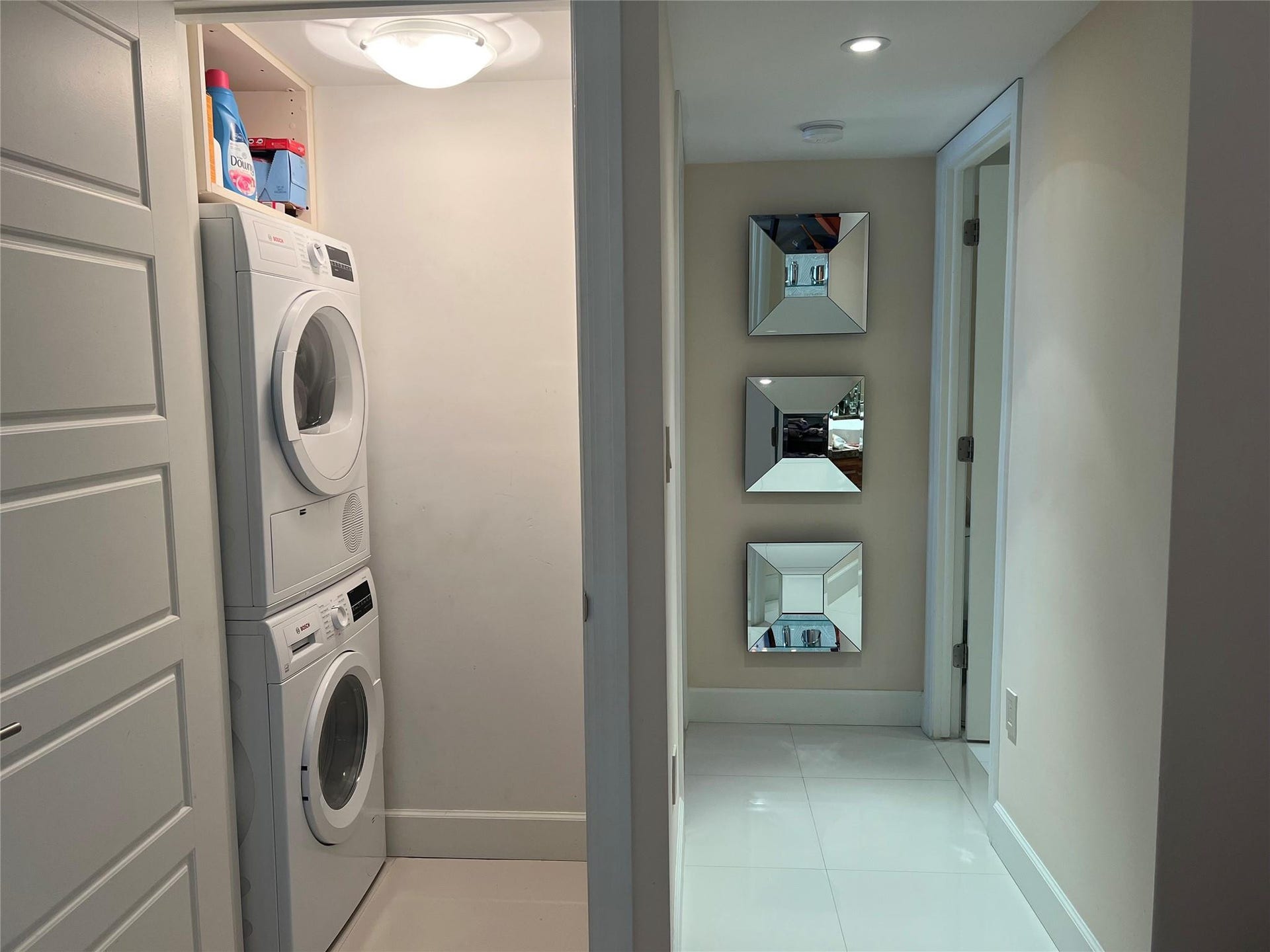 The new Bosch washer and dryer were purchased a few months ago.