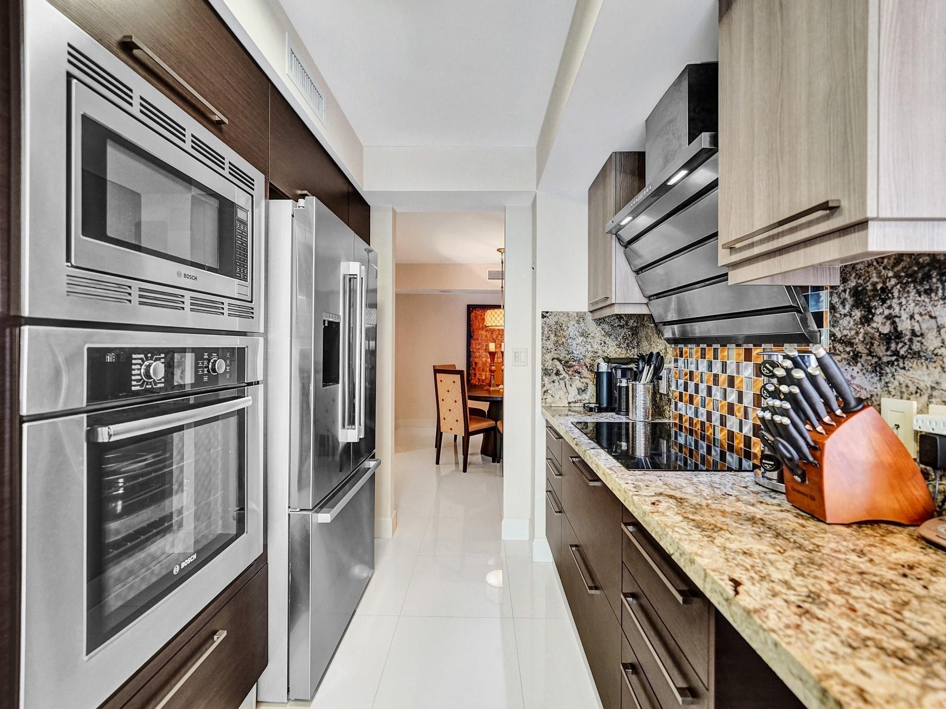 Bosch microwave and wall oven.