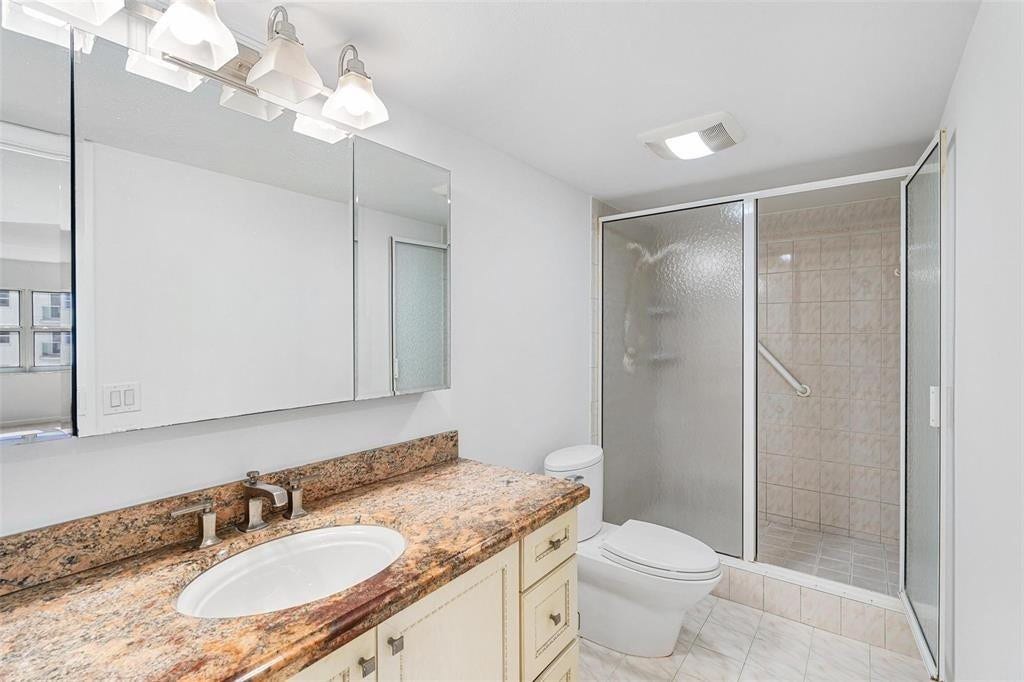 The primary bathroom.