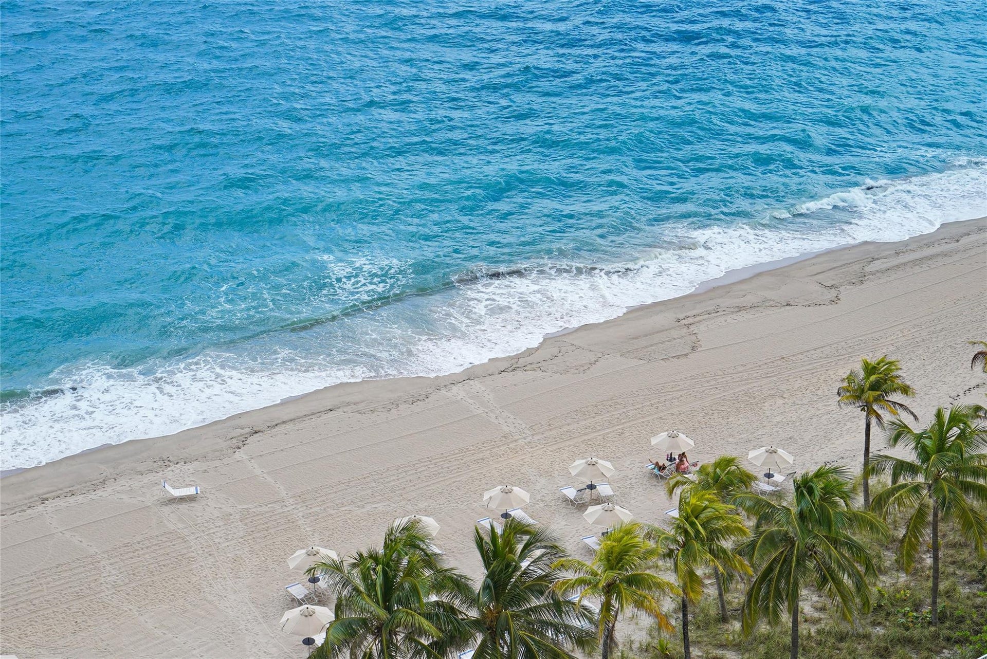 Looking down from the balcony.