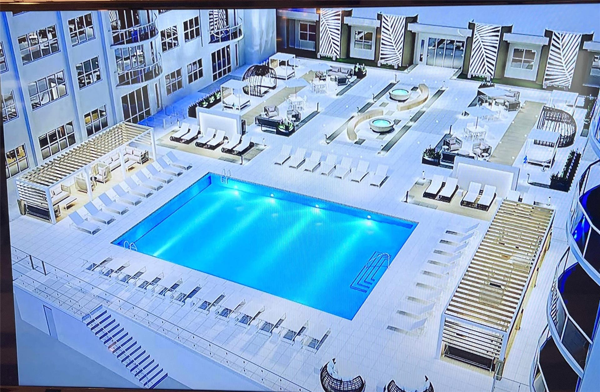 RENDERING OF THE NEW POOL AND DECK. UNDER CONSTRUCTION