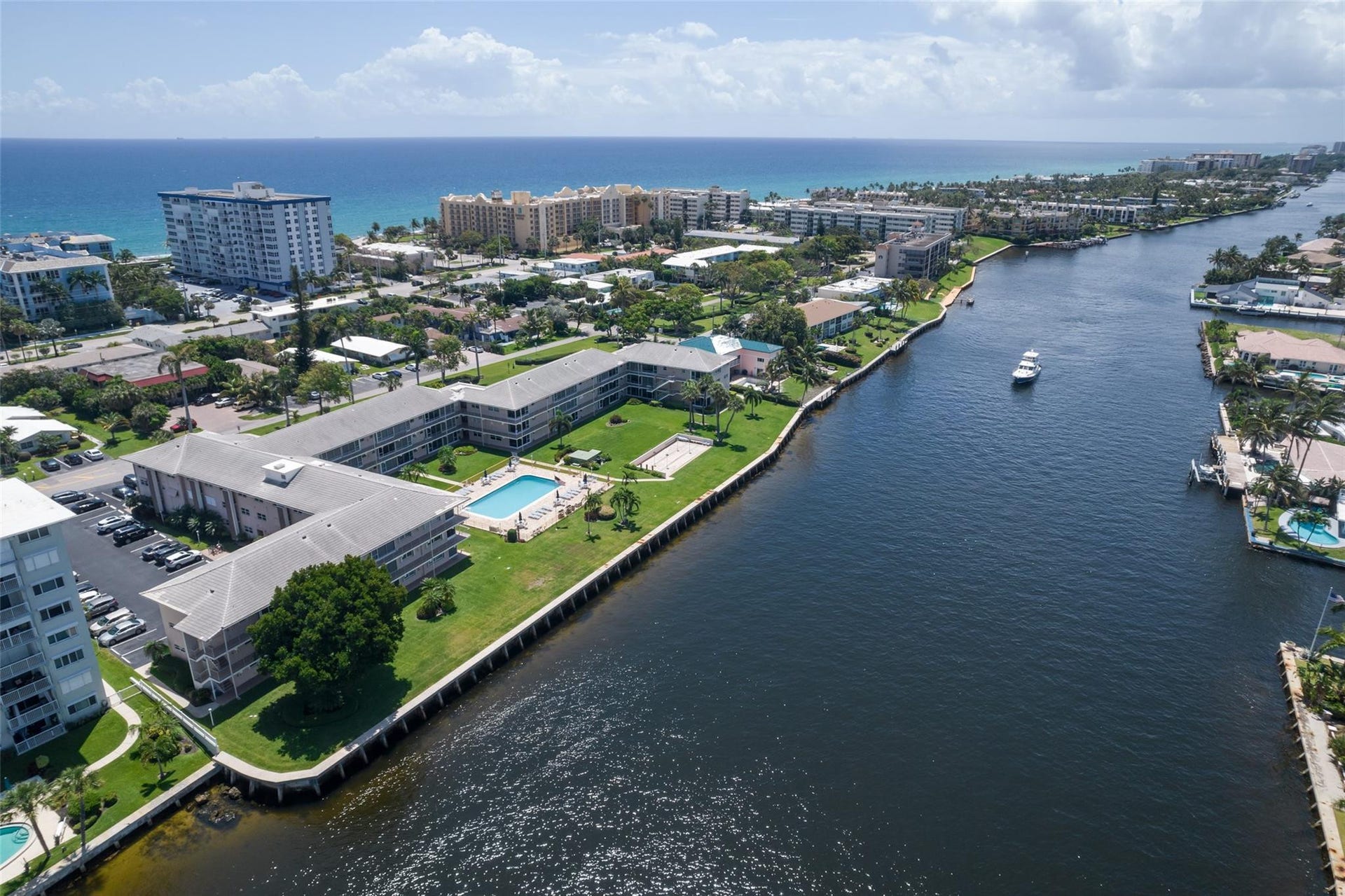 Paradise located in Deerfield Beach at this 2 bedroom / 2 bath condo on the water