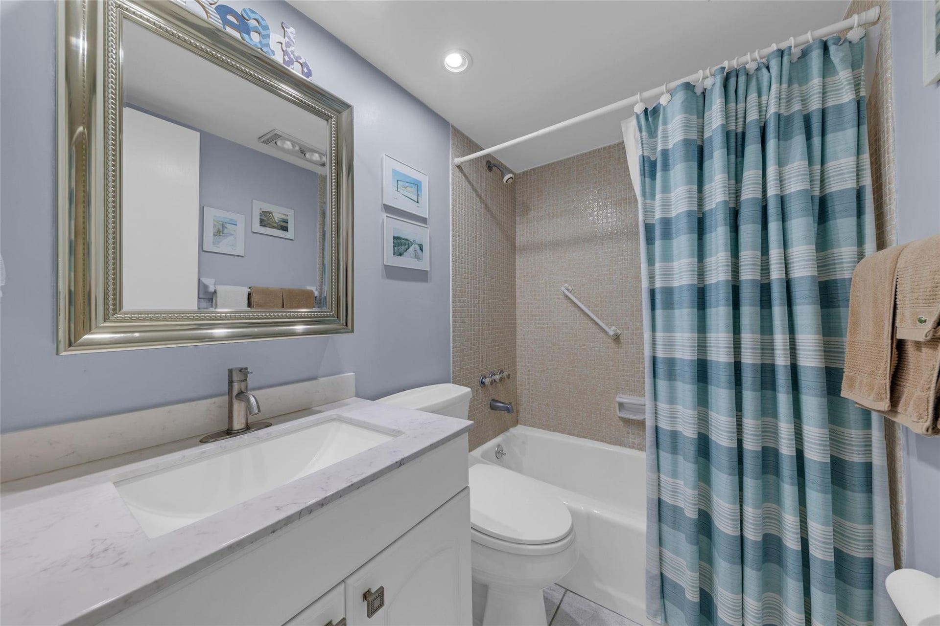 Second full bathroom is updated with a tub/shower combo