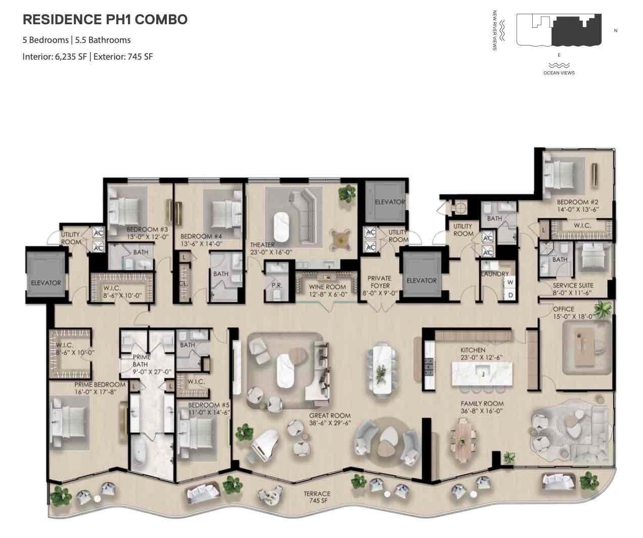 521 E Las Olas Boulevard, #Ph 2/ Ph 3, Fort Lauderdale, FL 33301 Photo 11