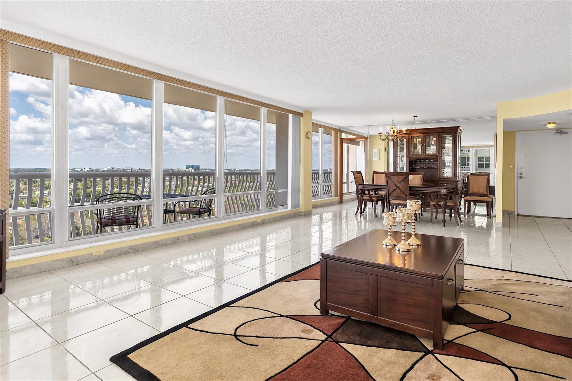 4020 Galt Ocean Drive, #802, Fort Lauderdale, FL 33308 Living Room View from Dining Room