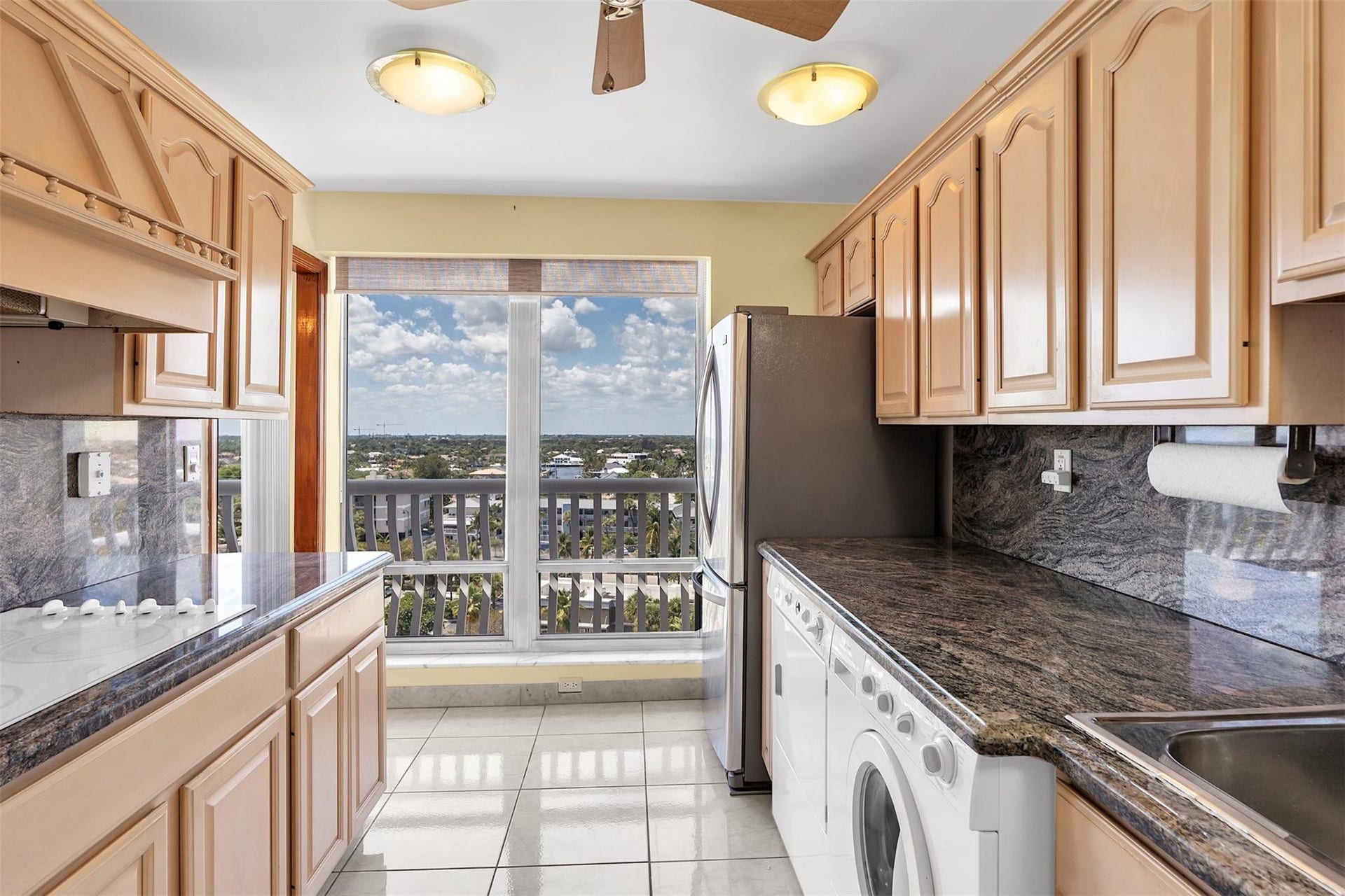 4020 Galt Ocean Drive, #802, Fort Lauderdale, FL 33308 Kitchen with an Intracoastal View
