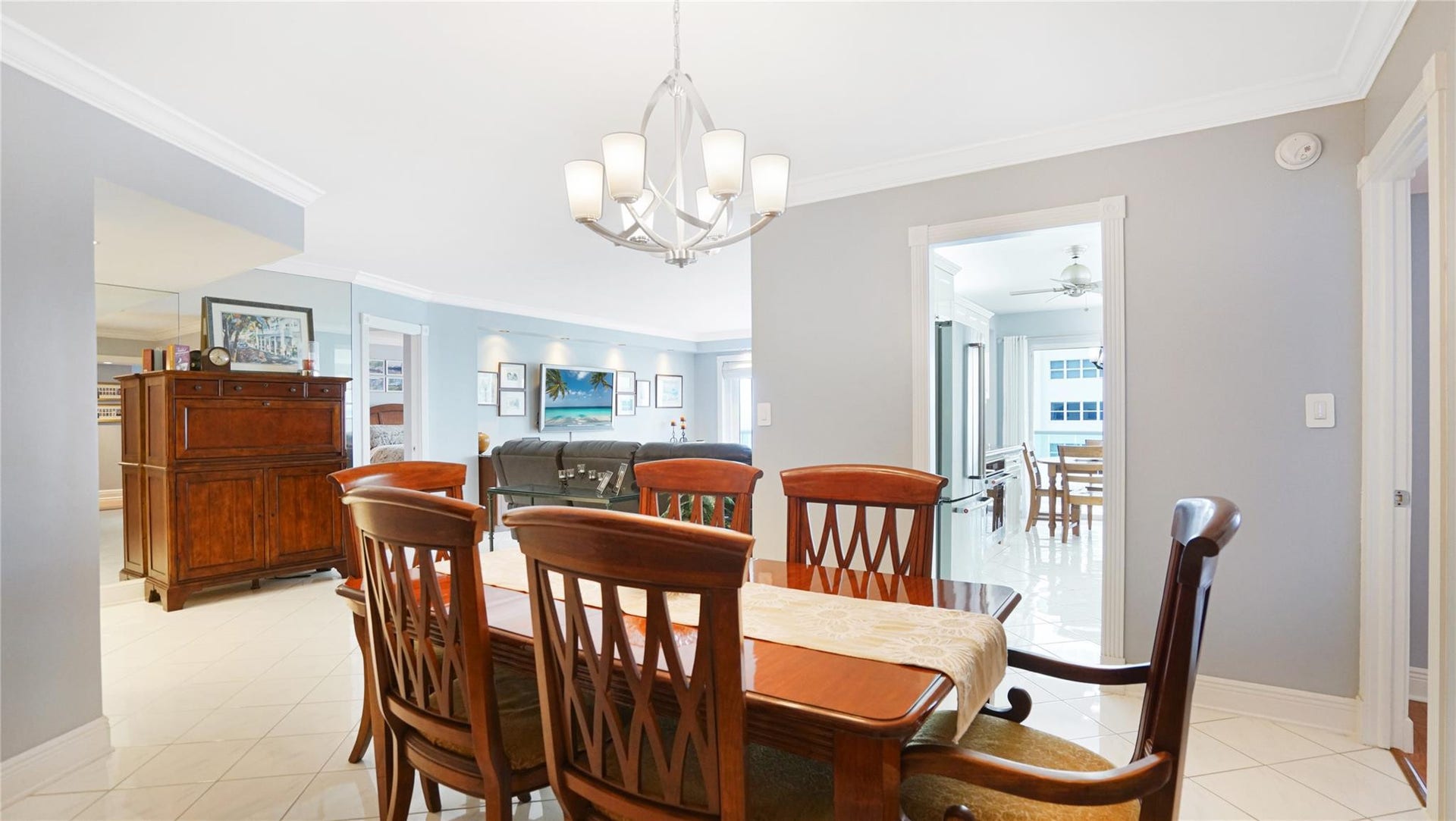 The formal dining area is to your right when you enter.
