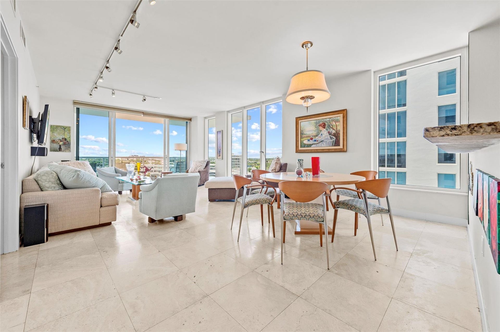 2821 N Ocean Boulevard, #701S, Fort Lauderdale, FL 33308 Great room concept, floor to ceiling impact sliders