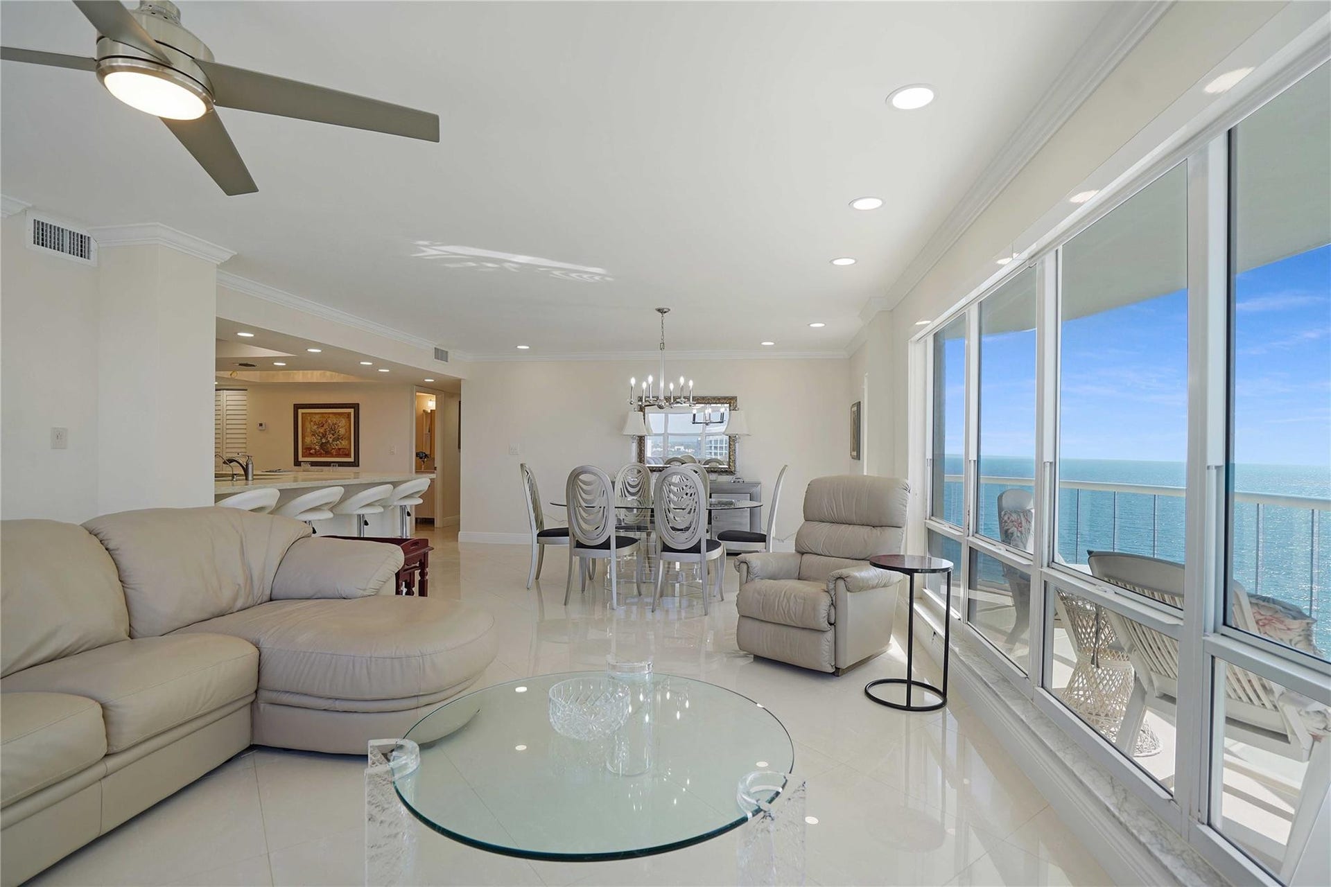 Beautiful views from both inside the apartment as well as out on the balcony.