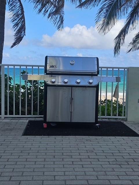 There are 4 bbq grills on the lower beach deck.