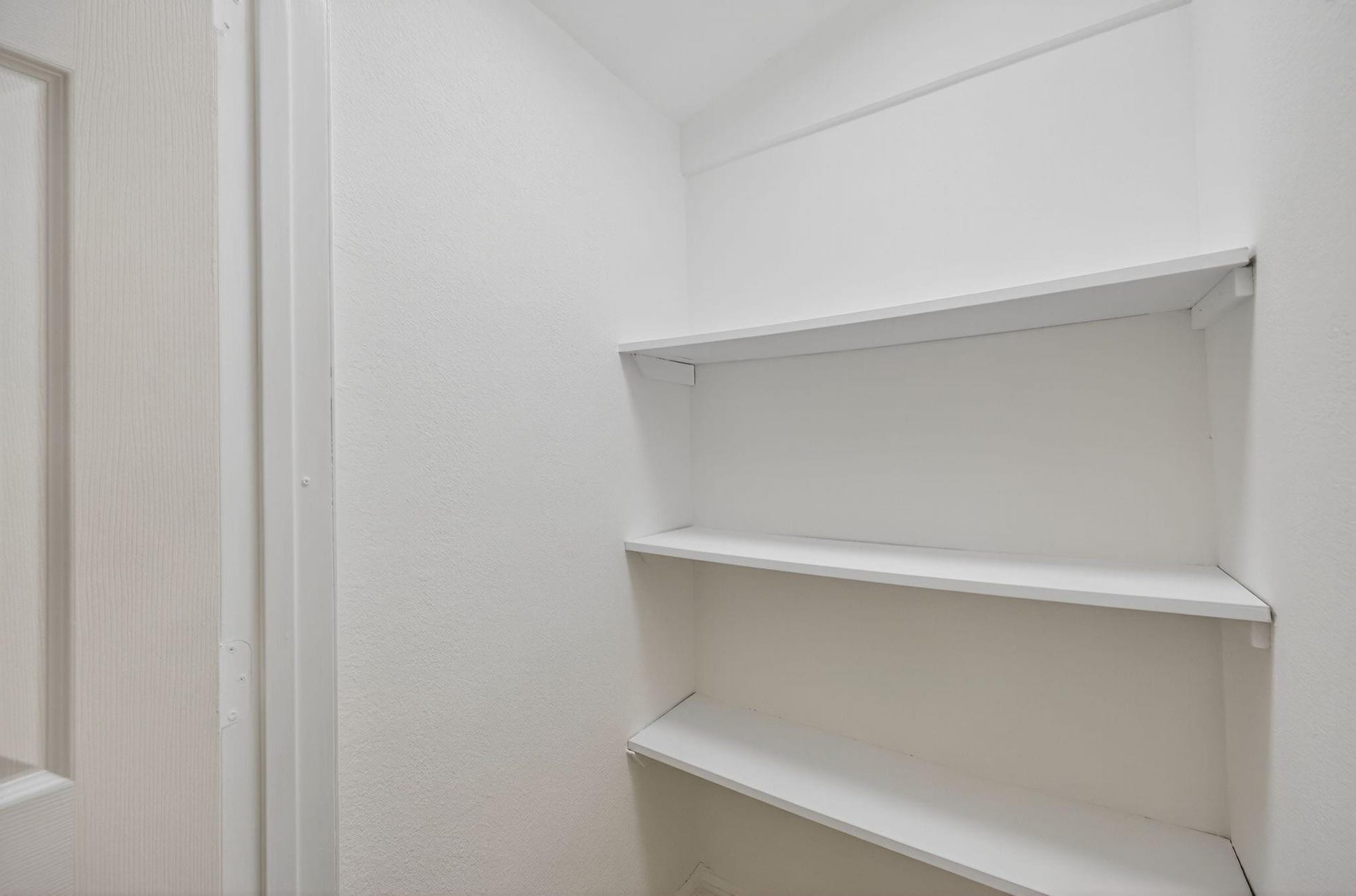 Showcasing the ample storage/closet space.