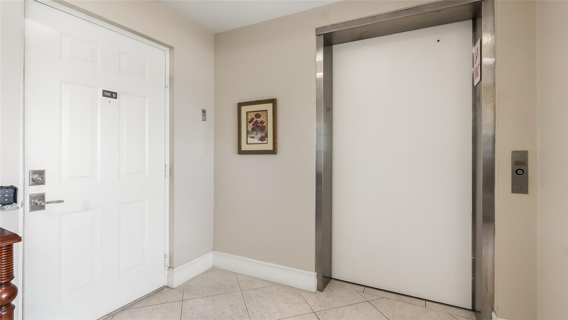 4116 W Palm Aire Drive, #166b, Pompano Beach, FL 33069 Direct-access elevator opens into a private vestibule shared with only one other unit, enhancing privacy and ease of entry.
