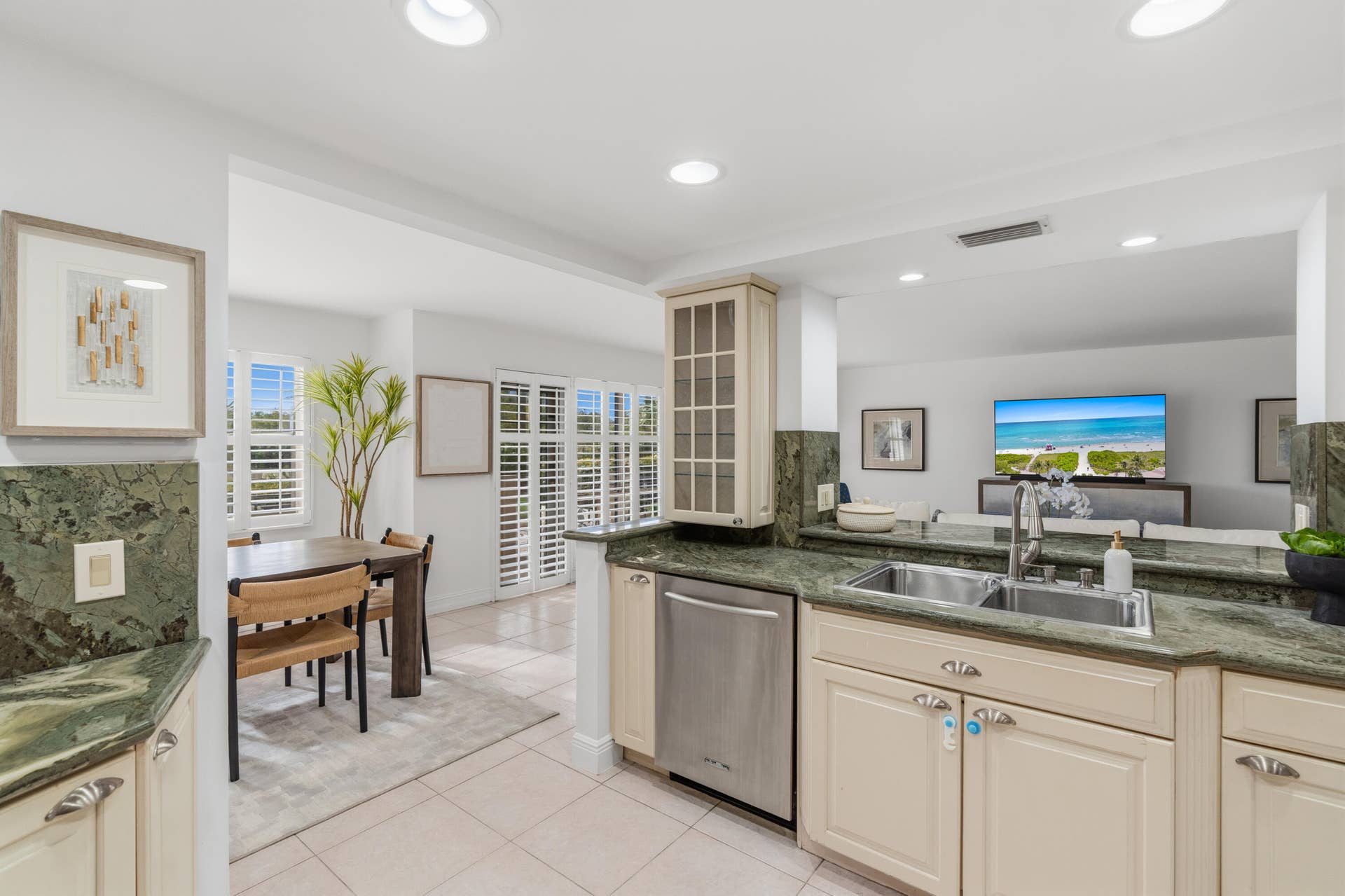 Open To Dining Room & East Patio
