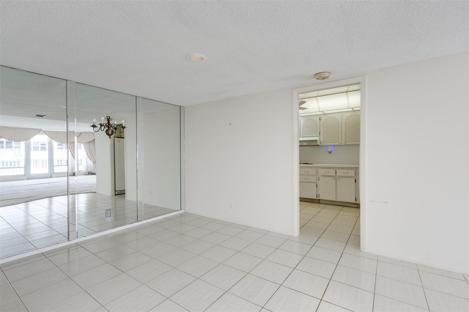 View of kitchen from dining room