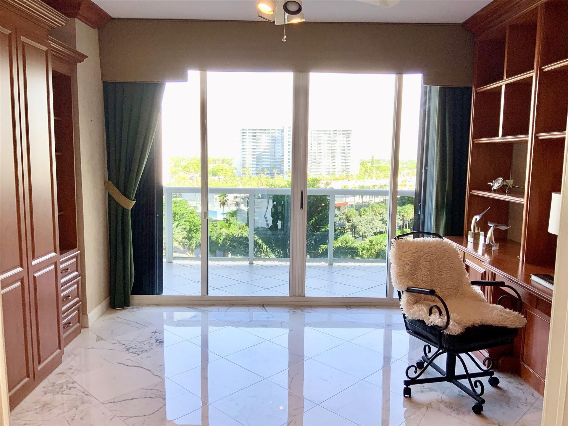 3200 N Ocean Boulevard, #707, Fort Lauderdale, FL 33308 3rd bedroom has wall bed and office built-ins