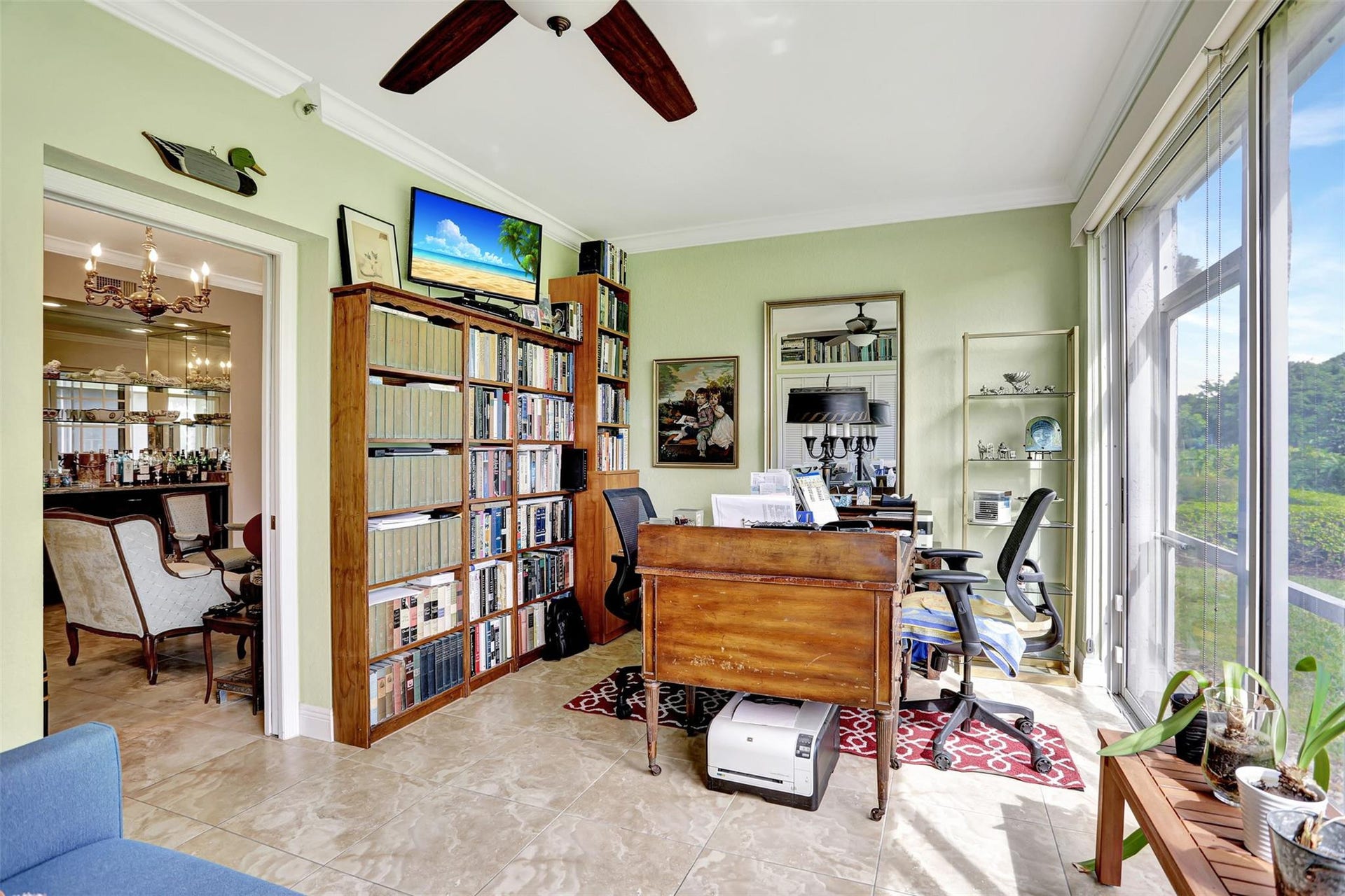 4112 W Palm Aire Drive, #121B, Pompano Beach, FL 33069 Third bedroom used as office. Faces golf course