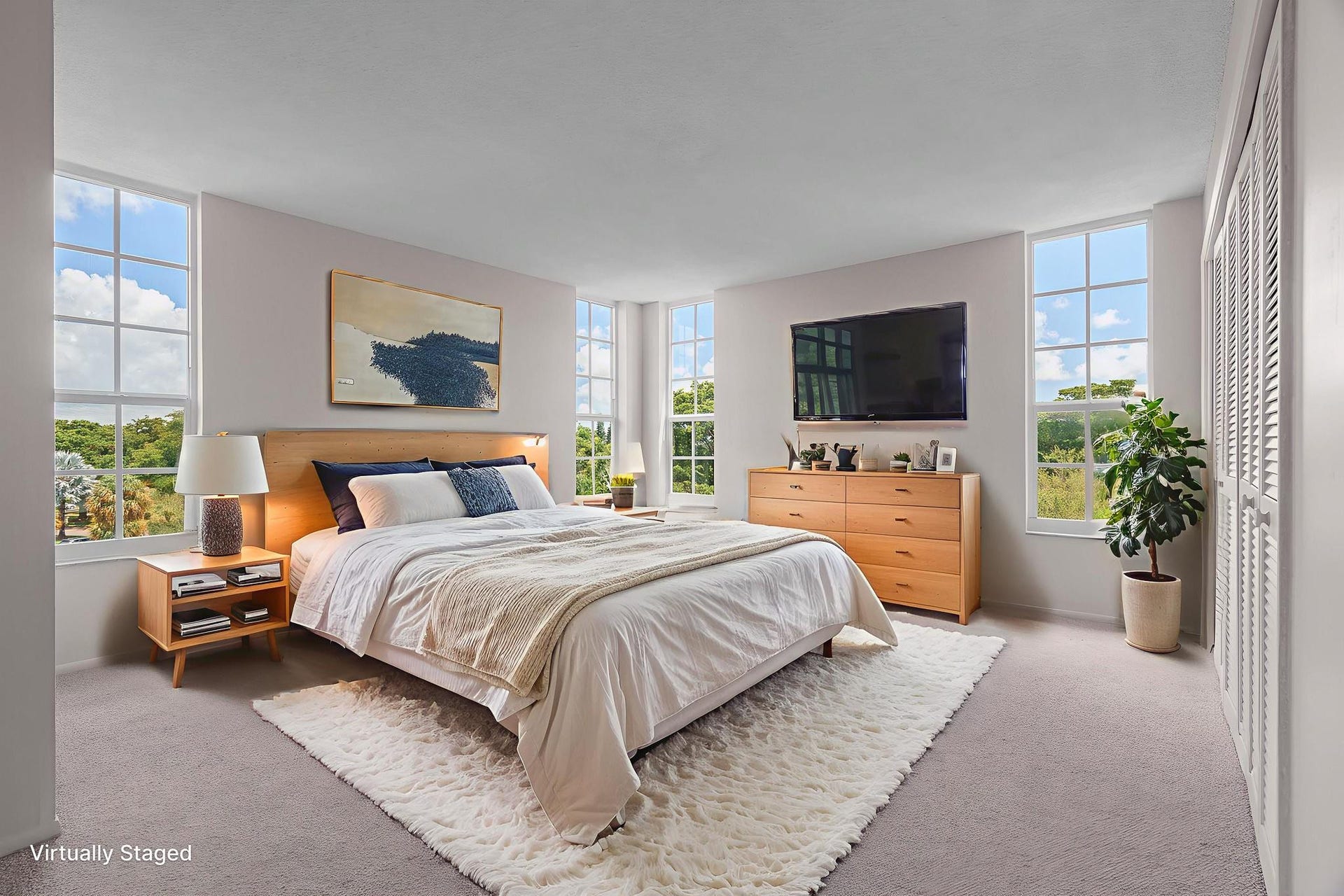 Virtually Staged Primary Bedroom