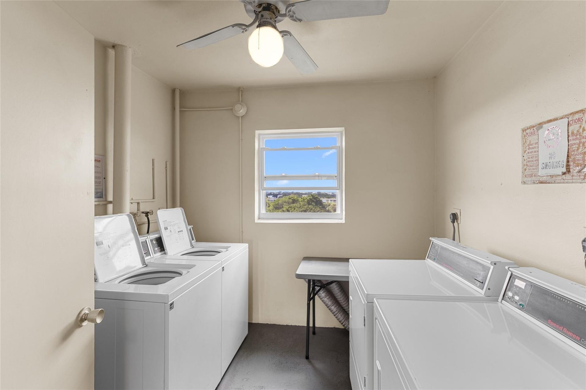 3100 N Palm Aire Drive, #803, Pompano Beach, FL 33069 Community laundry on each floor of the building that is paid electronically $1.25 per load