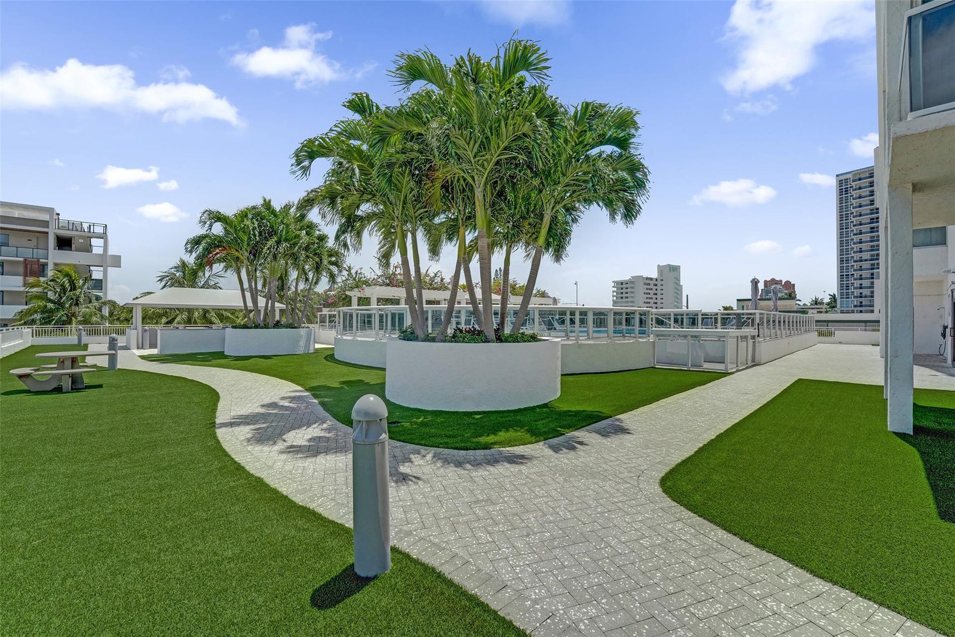 Take advantage of the walking track around the building.