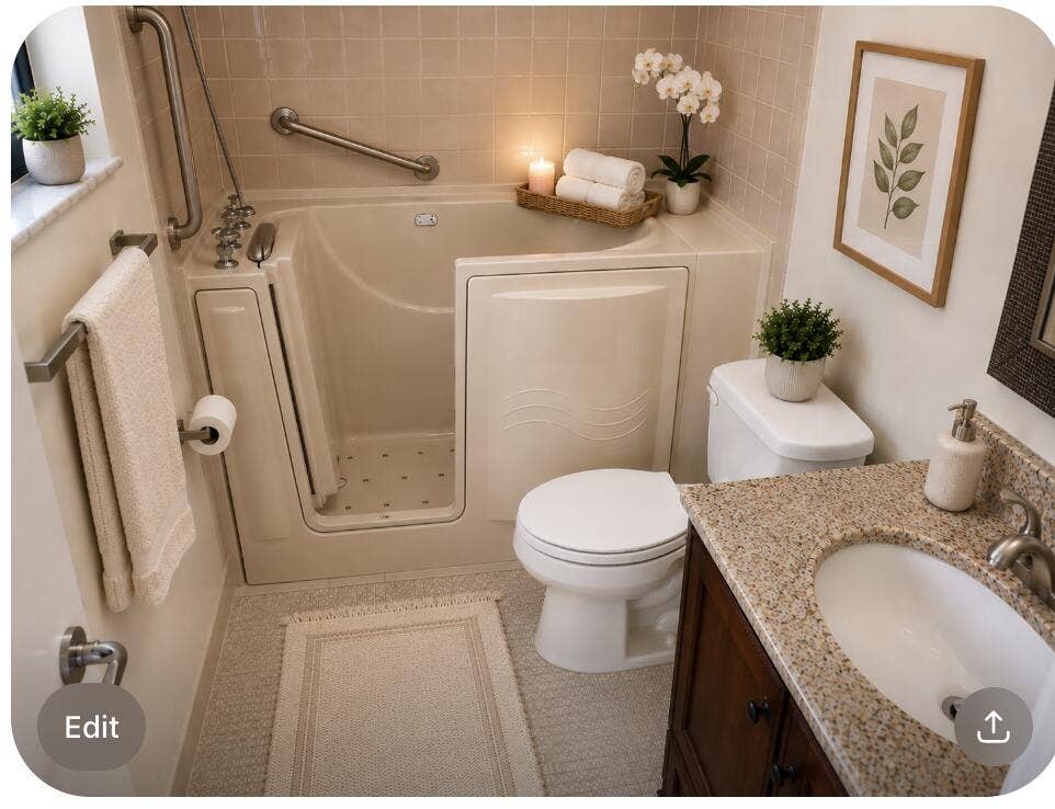 2098 SW 17th Drive, Deerfield Beach, FL 33442 Master Bathroom Virtually Staged