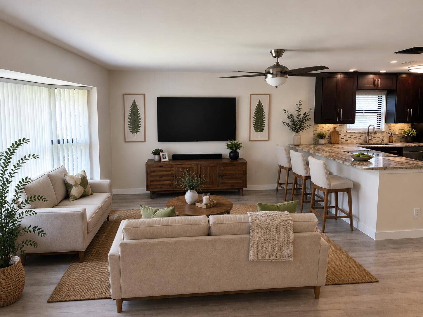 2098 SW 17th Drive, Deerfield Beach, FL 33442 Living Room Staged