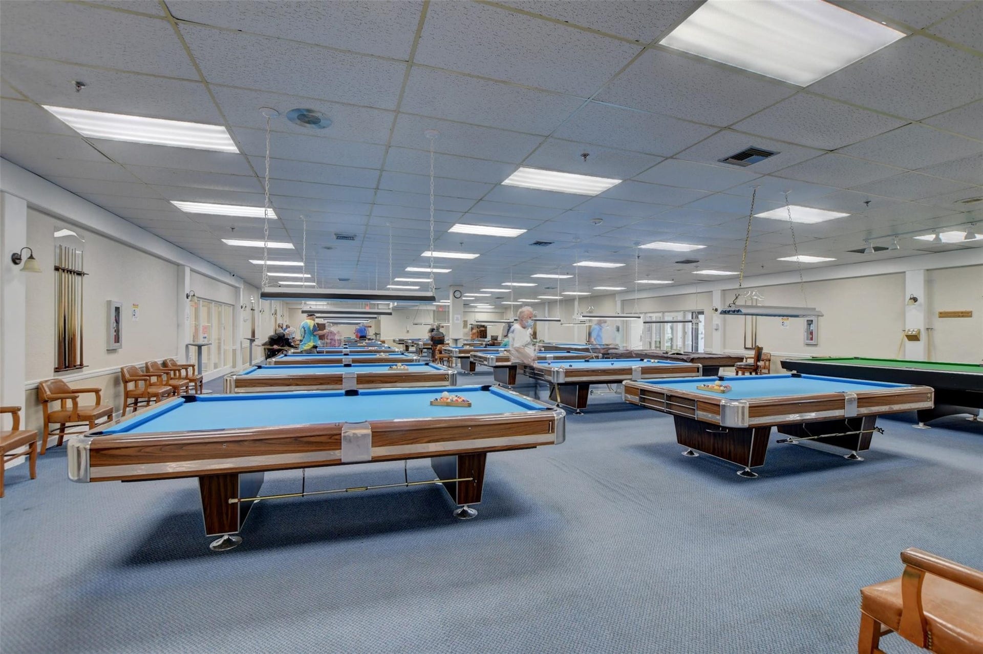 22 pool tables!