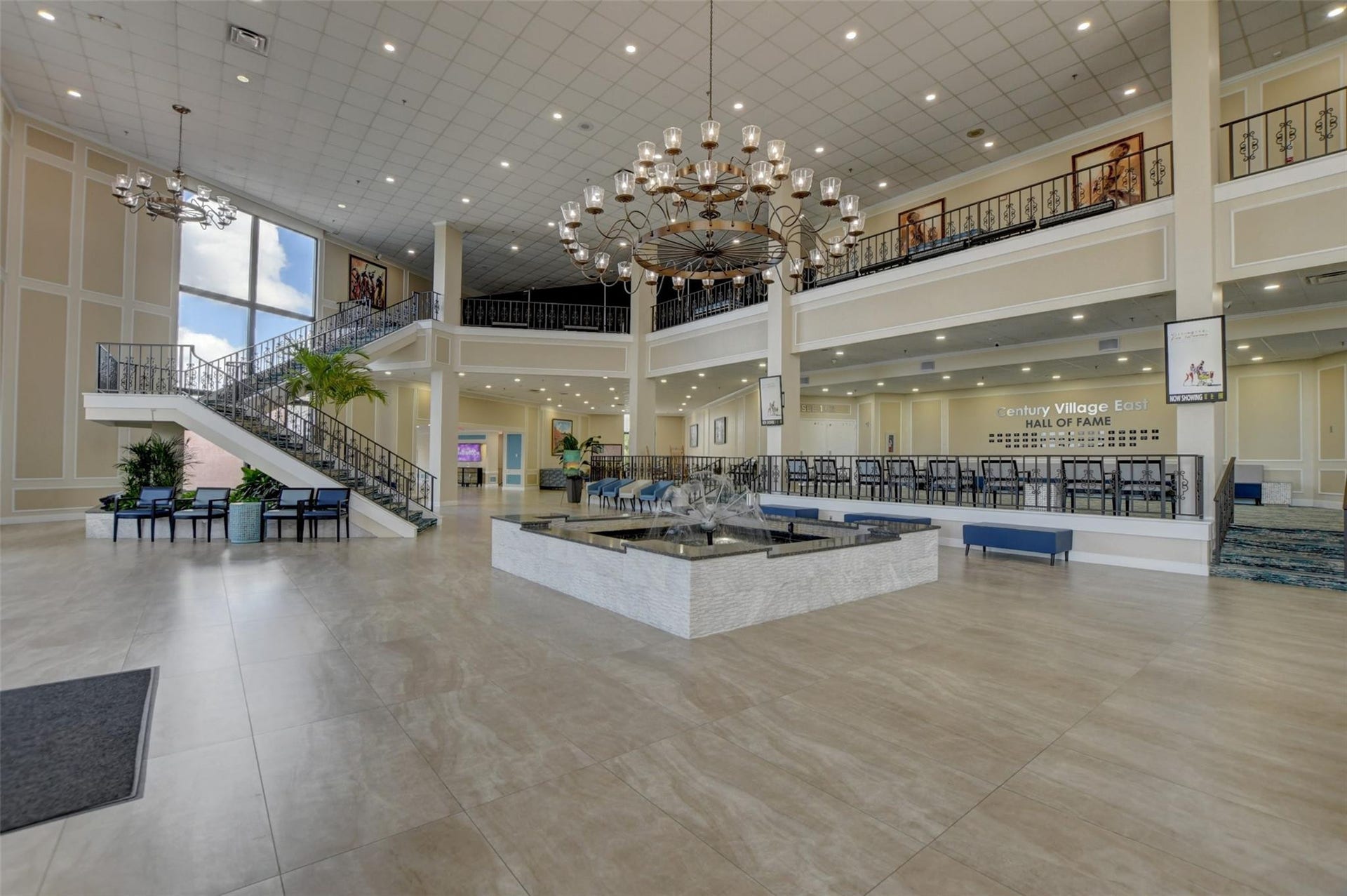 Clubhouse lobby area