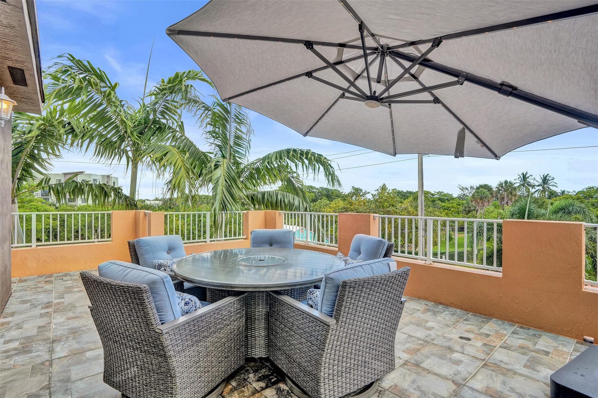 Rooftop terrace with expansive private outdoor living.