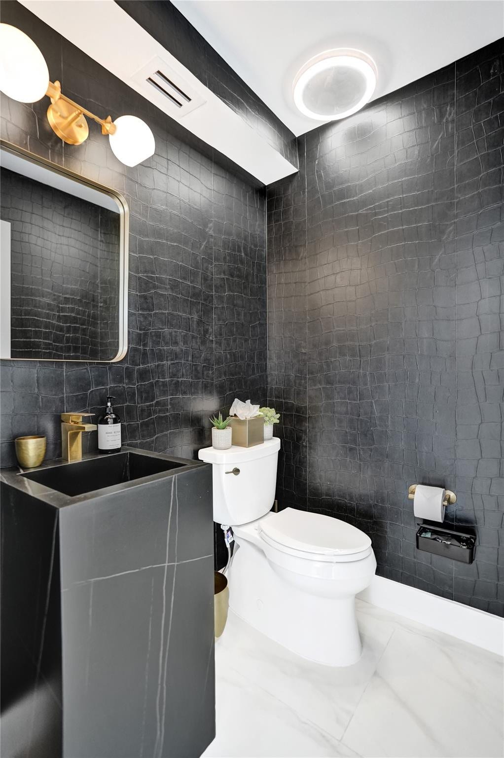 3rd floor Designer powder bath in loft/flex space