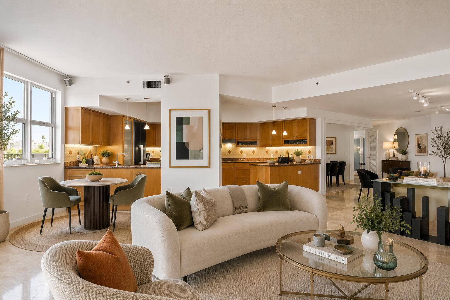 Main Open Living Space-Virtually Staged