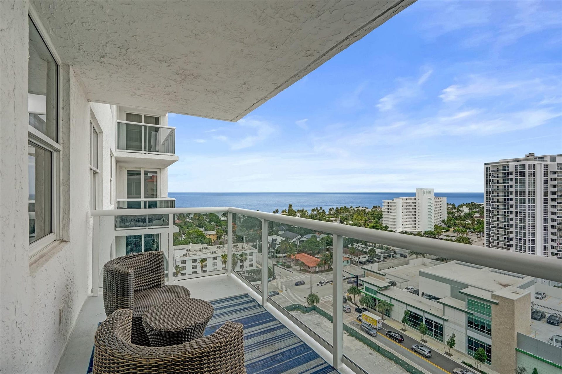 3015 N Ocean Boulevard, #15J, Fort Lauderdale, FL 33308 Great space to relax with a glass of wine or coctail in the evening
