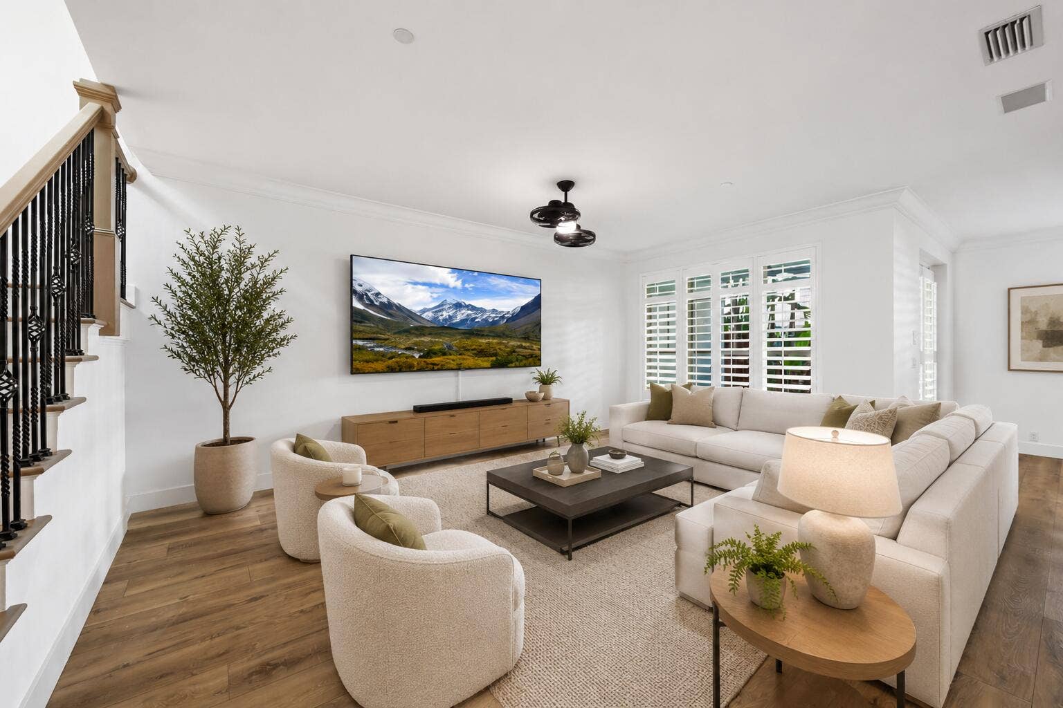 218 NE 15th Avenue, #218, Fort Lauderdale, FL 33301 Casual lounge with staged furniture for perspective.