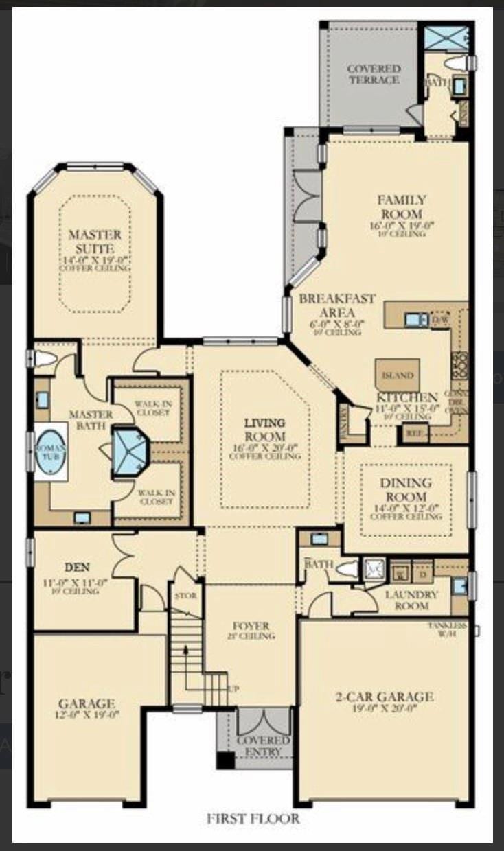 10472 Cobalt Court, Parkland, FL 33076 FIRST FLOOR FLOORPLAN