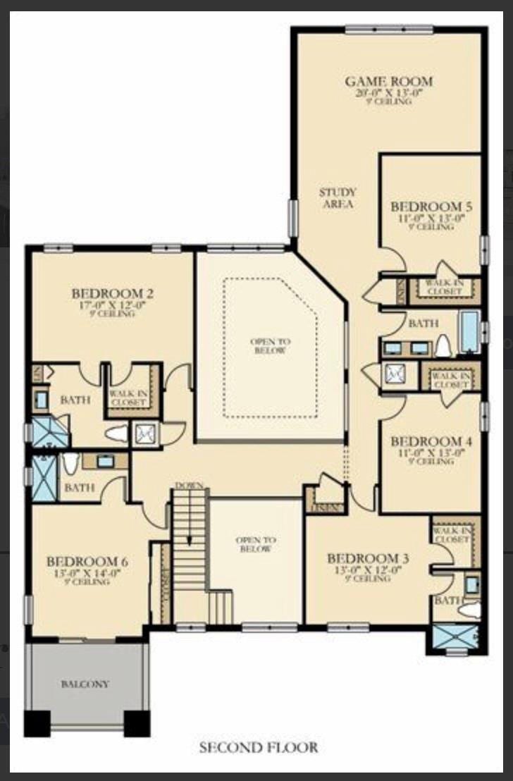 10472 Cobalt Court, Parkland, FL 33076 SECOND FLOOR FLOORPLAN