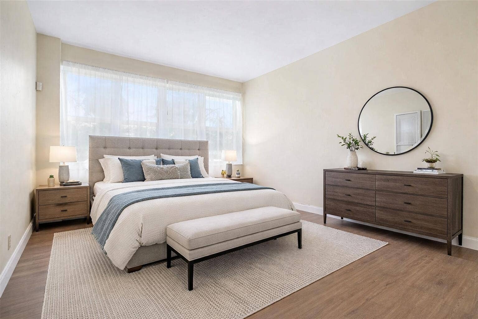 master bedroom virtually staged