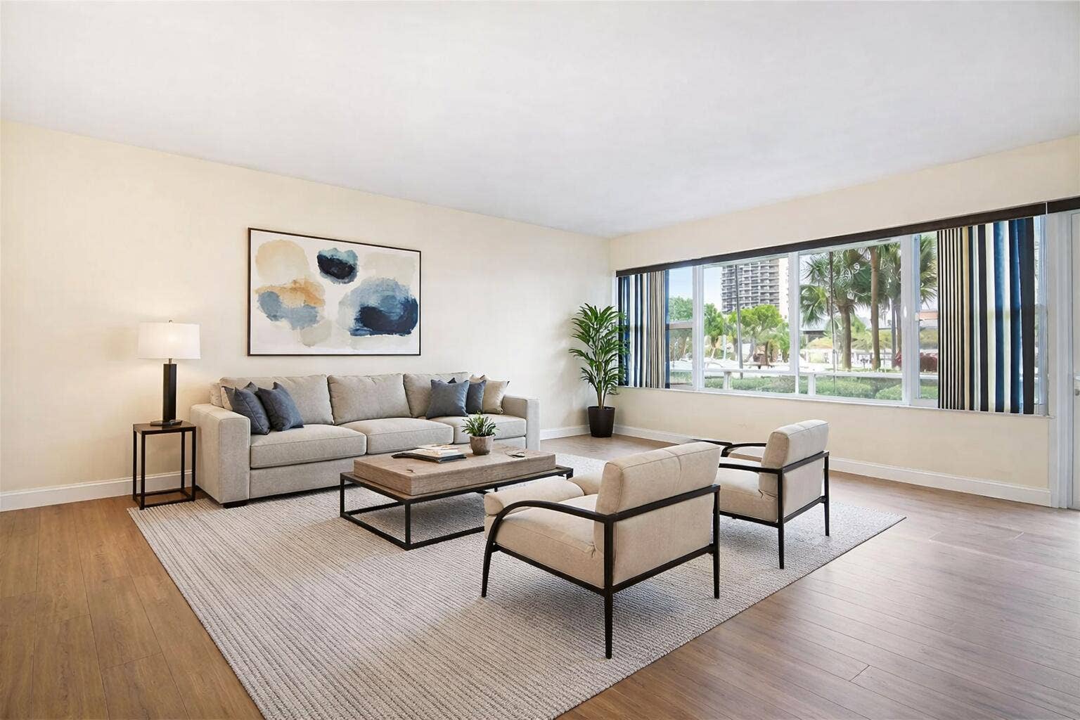 living room - virtually staged