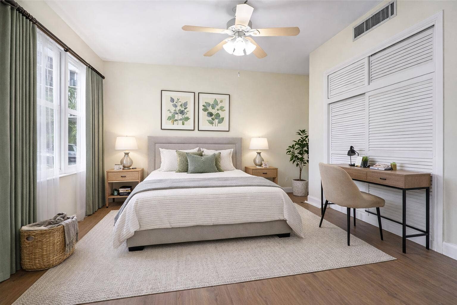guest bedroom virtually staged