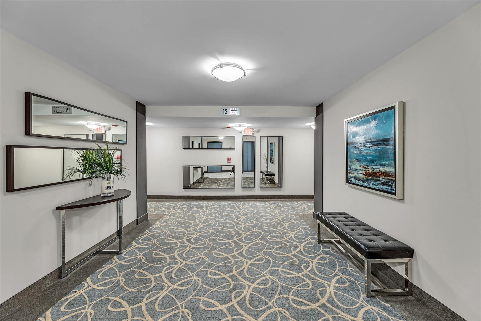Updated 15th floor hallway