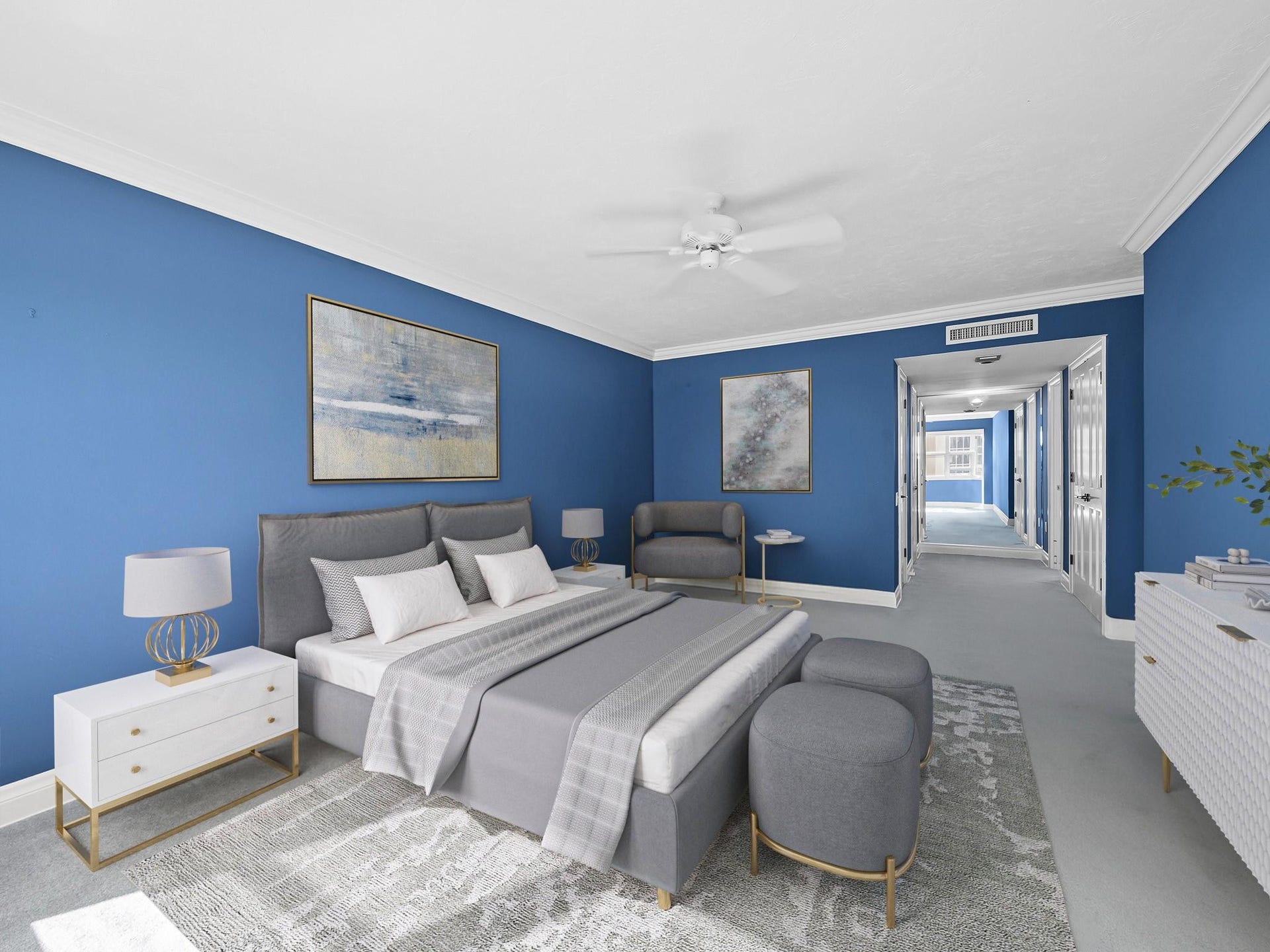 3400 Galt Ocean Drive, #1202S, Fort Lauderdale, FL 33308 Virtually staged primary suite