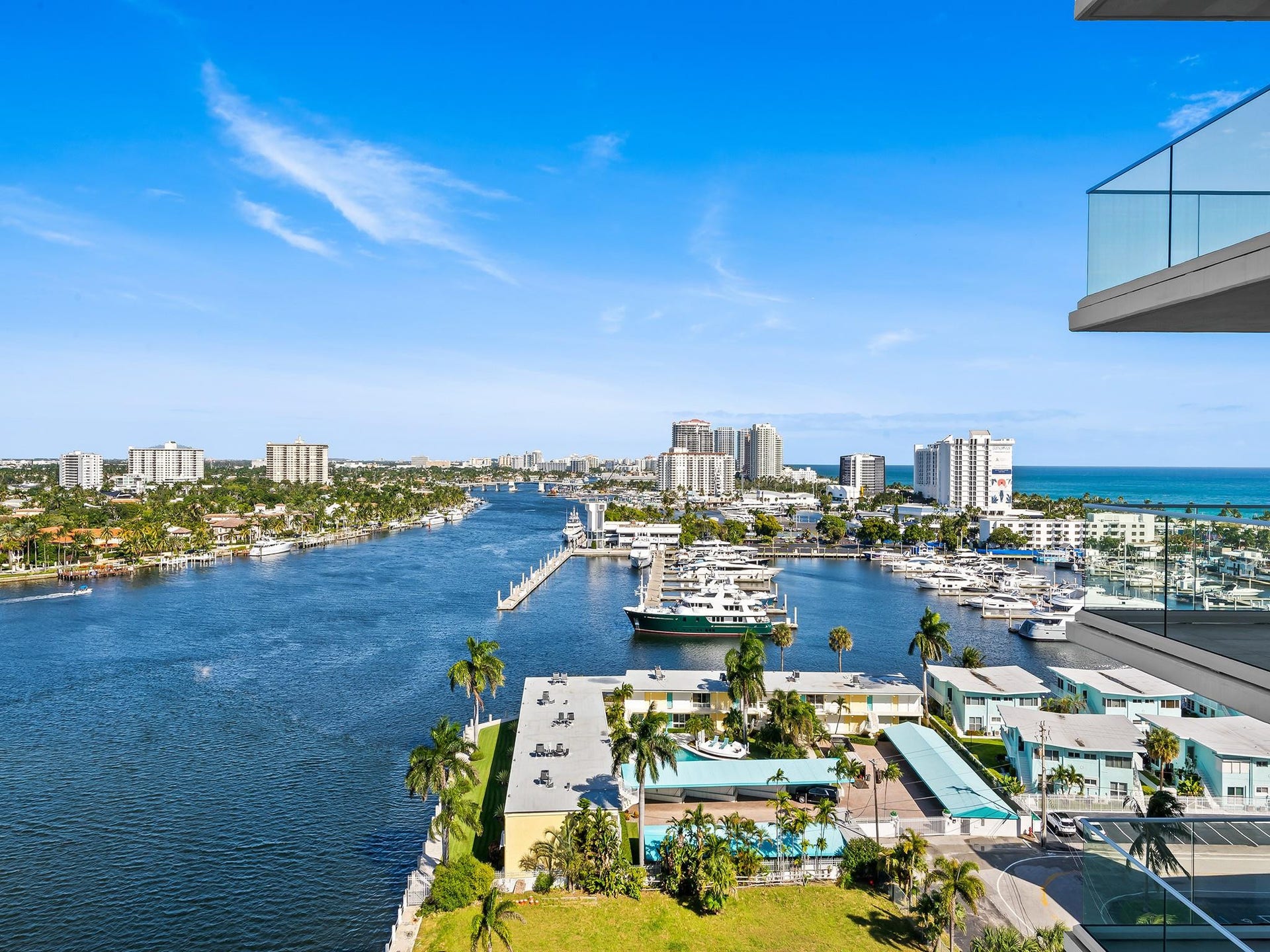 3055 Harbor Drive, #1402, Fort Lauderdale, FL 33316 VIEW LOOKING RIGHT TO BAHIA MAR AND BOAT SHOW!