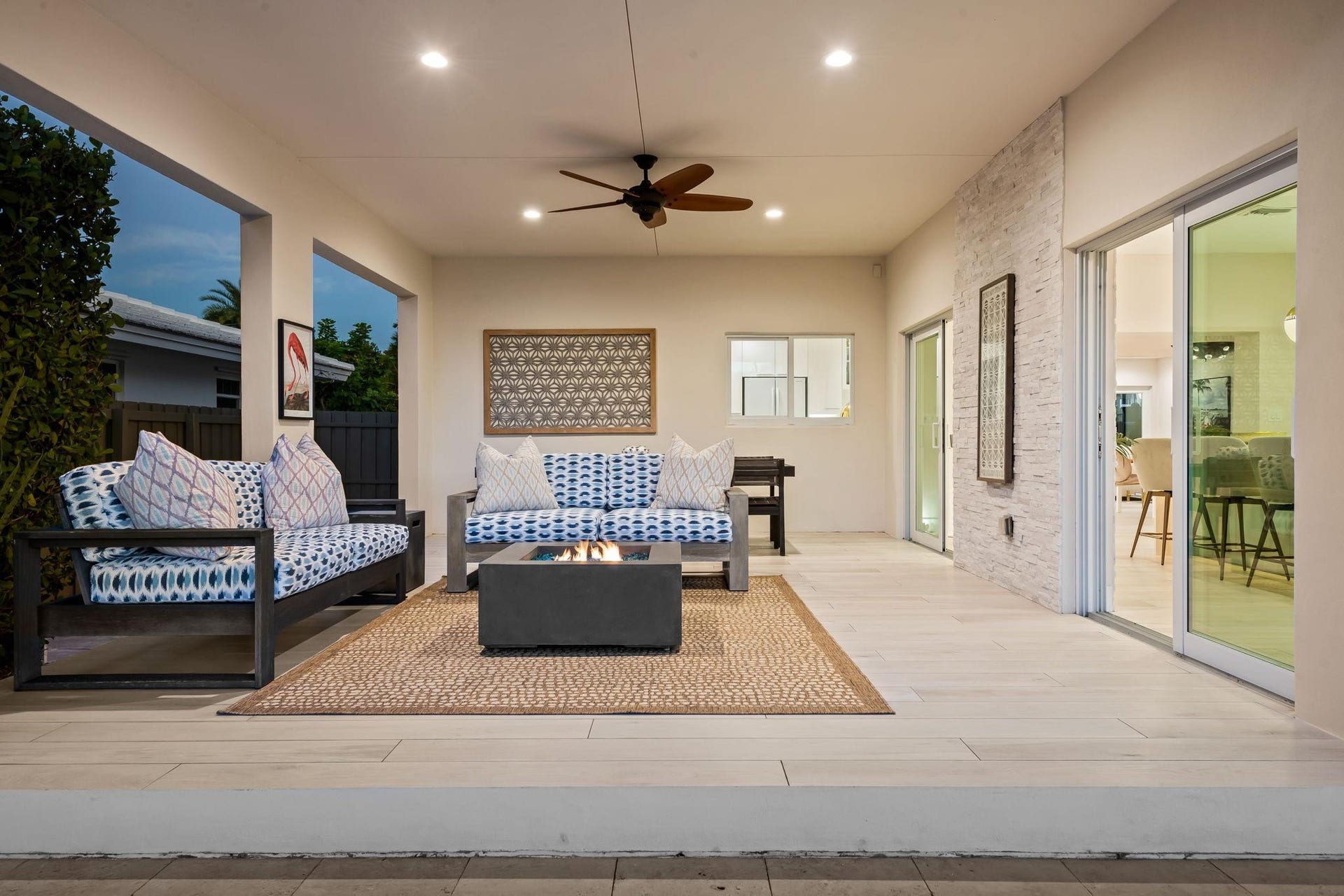 1731 NE 23rd Avenue, Fort Lauderdale, FL 33305 Beautiful at night with the firepit